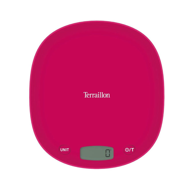 Terraillon Macaron One Cherry Ζυγαριά Κουζίνας με Ακρίβεια 1 g, Λειτουργία Tare, Μετατροπές Μονάδων & Ζύγιση έως 3 kg 14133 Cherry