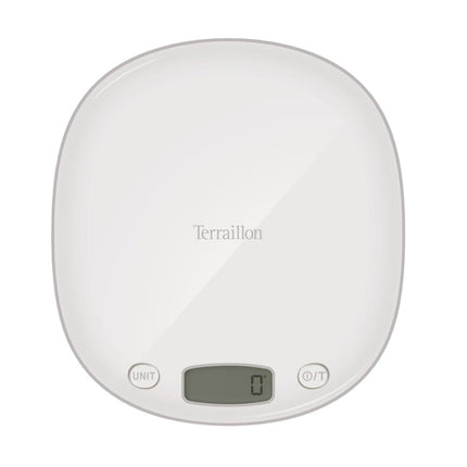 Terraillon Macaron Ζυγαριά Κουζίνας με Οθόνη LCD, Μετατροπές Μονάδων & Ζύγιση έως 5 kg 13691 Λευκή