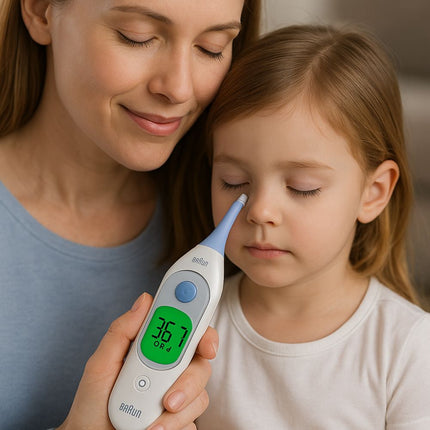 BRAUN Ψηφιακό Θερμόμετρο Μασχάλης για Μωρά με Έγχρωμη Οθόνη & Ηχητικό Συναγερμό Πυρετού (PRT2000)