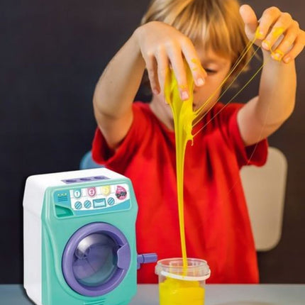 DIY Σετ Δημιουργίας Πολύχρωμου Slime με Μηχάνημα Ανάμειξης σε Σχήμα Πλυντηρίου 6+ Ετών