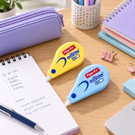 TIPP-EX  2 Τεμάχια Mini Mouse Pastel Διορθωτική Ταινία  Correction Tape 6m x 5mm TX-MPMPASTEL Γαλάζιο, Κίτρινο