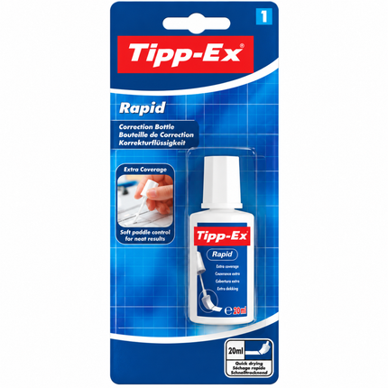 TIPP-EX Rapid Διορθωτικό Υγρό με Σφουγγαράκι Εφαρμογής 20ml TX-RAPID Λευκό
