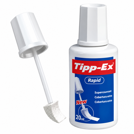 TIPP-EX Rapid Διορθωτικό Υγρό με Σφουγγαράκι Εφαρμογής 20ml TX-RAPID Λευκό