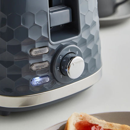 Morphy Richards Hive Φρυγανιέρα 850W με Λειτουργία Απόψυξης και Ρύθμιση Φρυγανίσματος 220033 Γκρι