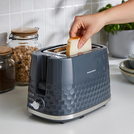 Morphy Richards Hive Φρυγανιέρα 850W με Λειτουργία Απόψυξης και Ρύθμιση Φρυγανίσματος 220033 Γκρι