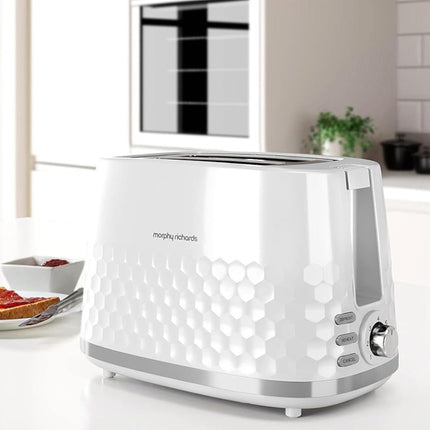 Morphy Richards Hive Φρυγανιέρα 850W με Λειτουργία Απόψυξης και Ρύθμιση Φρυγανίσματος 220034 Λευκό