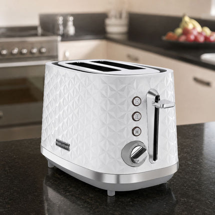 Morphy Richards Vector Φρυγανιέρα 800W 2 Θέσεων με Λειτουργία Απόψυξης και Ρύθμιση Φρυγανίσματος 228314 Λευκό