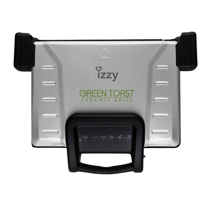 IZZY Green Toast XL Τοστιέρα Γκριλιέρα με Αποσπώμενες Πλάκες 2100W Γκρι