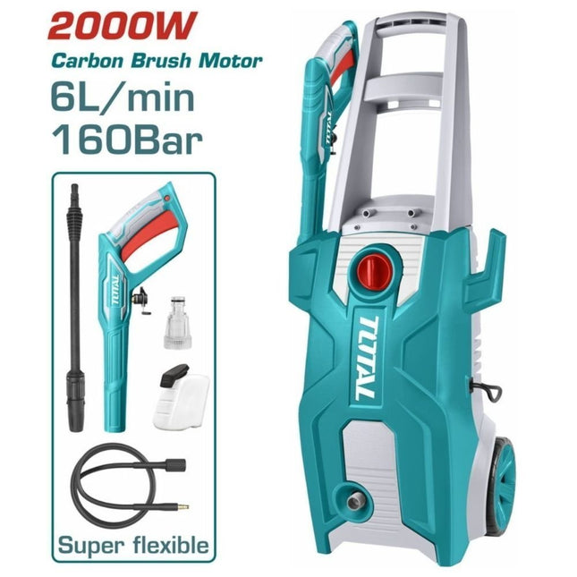 TOTAL Επαγγελματικό Πλυστικό Νερού 2.000W με Υψηλή Πίεση 160 Bar