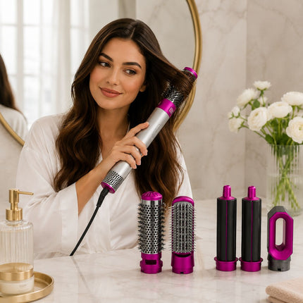 Hot Air Styler 5 σε 1 Σετ Περιποίησης & Styling Μαλλιών 1000W με Anti-Static Effect