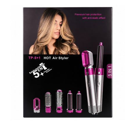 Hot Air Styler 5 σε 1 Σετ Περιποίησης & Styling Μαλλιών 1000W με Anti-Static Effect