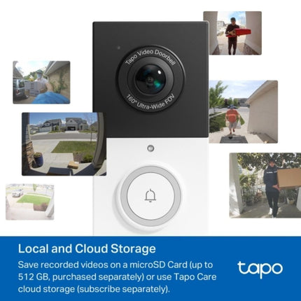 TAPO D210 Έξυπνο Κουδούνι Πόρτας με Κάμερα 2K & Μπαταρία Μακράς Διάρκειας για Ασφάλεια χωρίς Καλώδια