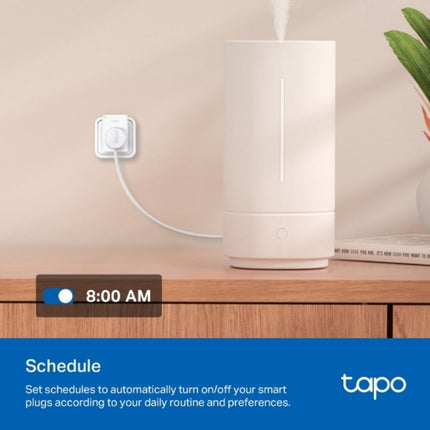 TAPO P100 TP-LINK Μίνι Έξυπνη Wi-Fi Πρίζα με Φωνητικό Έλεγχο, Λειτουργία Away Mode, Προγραμματισμό & Χρονοδιακόπτης Ώρας
