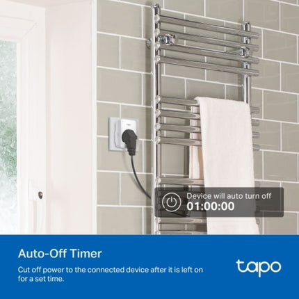 TAPO P100 TP-LINK Μίνι Έξυπνη Wi-Fi Πρίζα με Φωνητικό Έλεγχο, Λειτουργία Away Mode, Προγραμματισμό & Χρονοδιακόπτης Ώρας