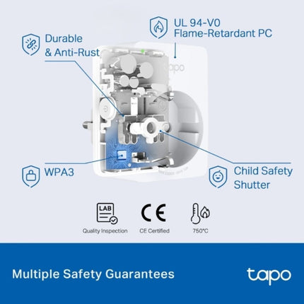 TAPO P100 TP-LINK Μίνι Έξυπνη Wi-Fi Πρίζα με Φωνητικό Έλεγχο, Λειτουργία Away Mode, Προγραμματισμό & Χρονοδιακόπτης Ώρας