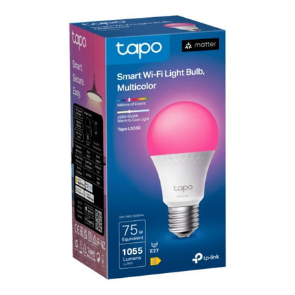 TAPO L535E  TP-Link Έξυπνη Λάμπα WiFi Multicolor LED, 1055 Lumens, Matter-Certified, Έλεγχος μέσω Φωνής & Εφαρμογής, Χωρίς Hub