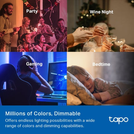TAPO L535E  TP-Link Έξυπνη Λάμπα WiFi Multicolor LED, 1055 Lumens, Matter-Certified, Έλεγχος μέσω Φωνής & Εφαρμογής, Χωρίς Hub