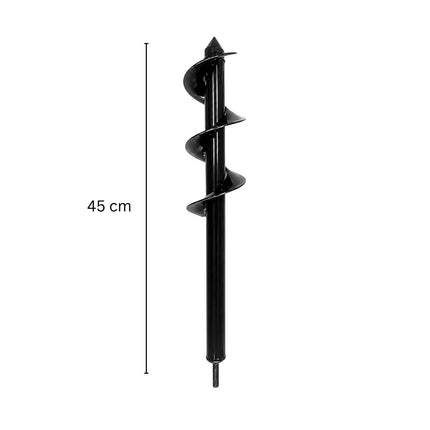 Τρυπάνι Τριβέλα Κήπου Σπιράλ 8x45cm για Δράπανο Μαύρο