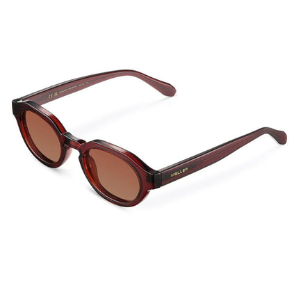MELLER TUMA Unisex Γεωμετρικά Γυαλιά Ηλίου με Καφέ Σκελετό και Καφέ Πολωτικούς Φακούς UV400 TU-MAROONGBROWN Maroon Brown