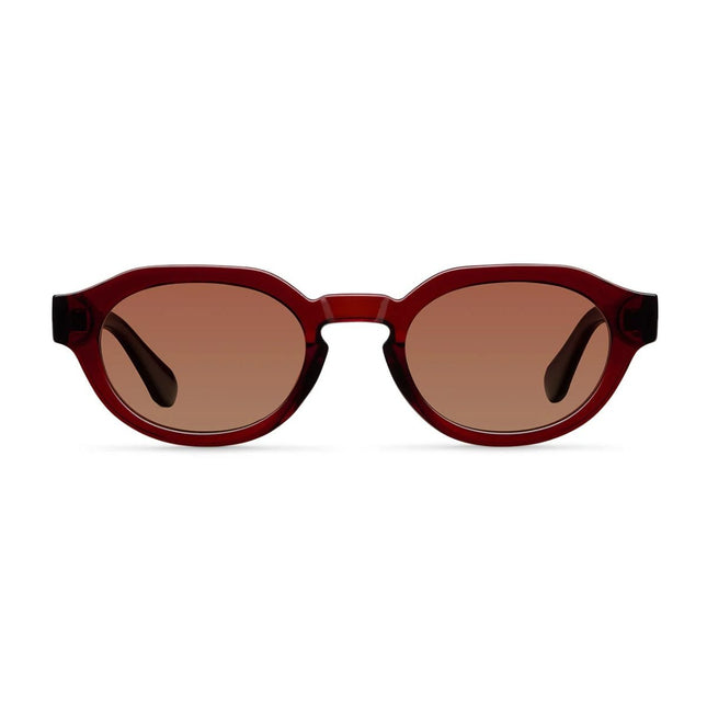 MELLER TUMA Unisex Γεωμετρικά Γυαλιά Ηλίου με Καφέ Σκελετό και Καφέ Polarized Φακούς UV400 TU-MAROONGBROWN Maroon Brown