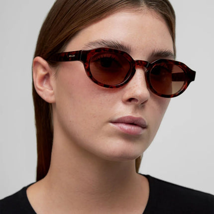 MELLER TUMA Unisex Γεωμετρικά Γυαλιά Ηλίου με Σκελετό Ταρταρούγα και Καφέ Πολωτικούς Φακούς UV400 TU-TIGBROWN Tigris Brown