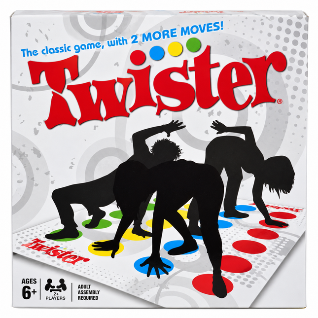 TWISTER Κλασικό Επιτραπέζιο Παιχνίδι Ισορροπίας & Ευλυγισίας για 2+ Παίκτες  Πολύχρωμο, 6+ Ετών
