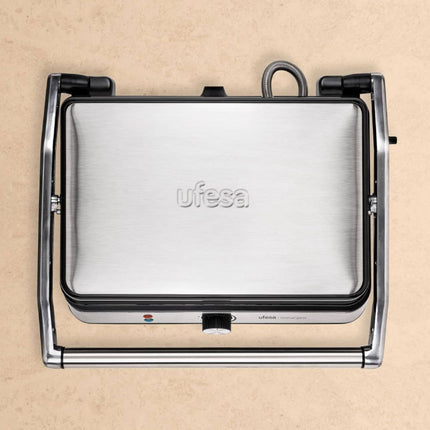 UFESA Kilimanjaro Grill & Σαντουιτσιέρα 2200W με Ρυθμιζόμενο Θερμοστάτη, Πλάκες Non-Stick & Άνοιγμα 180°