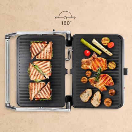 UFESA Kilimanjaro Grill & Σαντουιτσιέρα 2200W με Ρυθμιζόμενο Θερμοστάτη, Πλάκες Non-Stick & Άνοιγμα 180°