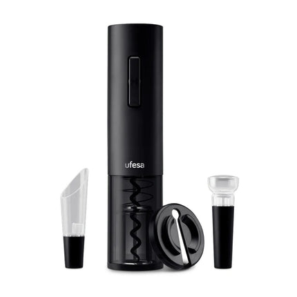 EasyOpen Ηλεκτρικό Τιρμπουσόν Ασύρματο με LED, Decanter & Καπάκι Σφράγισης Μαύρο
