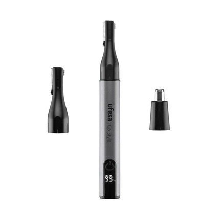 UFESA Go Style Ξυριστική Μηχανή Μύτης Ασύρματη με LCD Οθόνη & έως 45 Λεπτά Αυτονομία Μαύρο