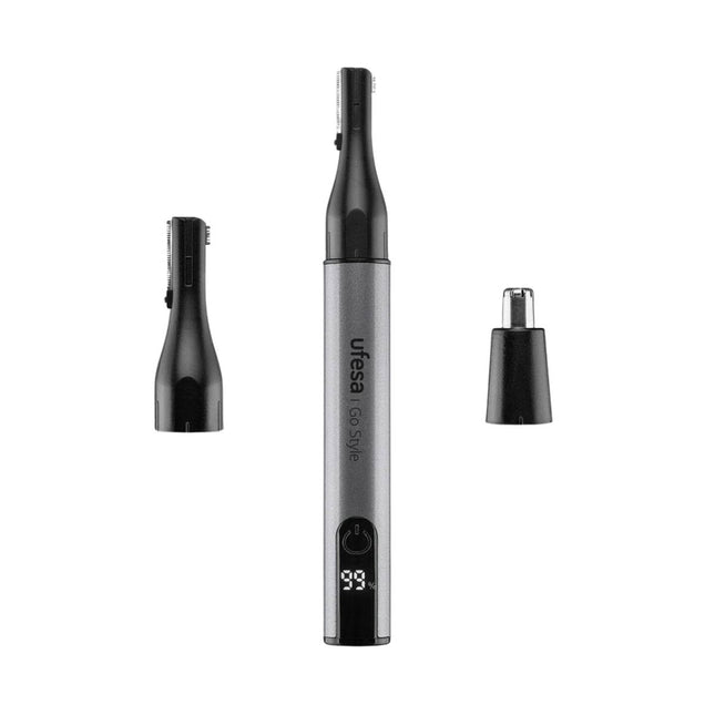 UFESA Go Style Ξυριστική Μηχανή Μύτης Ασύρματη με LCD Οθόνη & έως 45 Λεπτά Αυτονομία Μαύρο