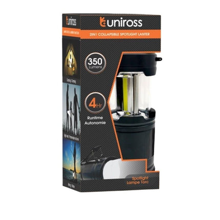 Uniross ULSA03 2in1 3W Collapsible Spotlight Lantern