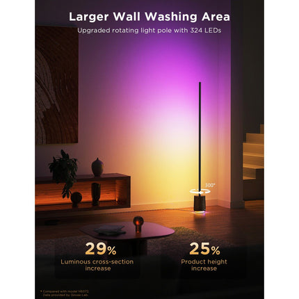 GOVEE Φωτιστικό Δαπέδου RGBICWW 2100 lm με Ηχείο Bluetooth – Floor Lamp Pro H6079 – Μαύρο