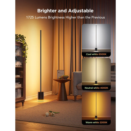 GOVEE Φωτιστικό Δαπέδου RGBICWW 1725 lm, Matter – Floor Lamp 2 H607C – Μαύρο