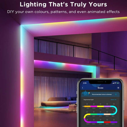 GOVEE Έξυπνη Ταινία LED RGBIC 5 m, Wi-Fi και Bluetooth – Basic H618A