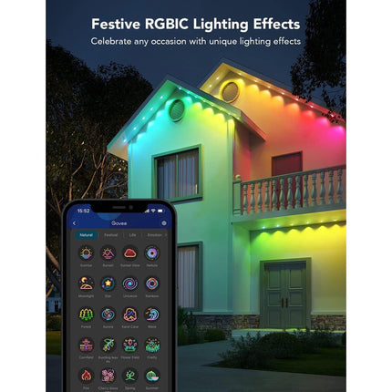GOVEE Μόνιμος Εξωτερικός Φωτισμός RGBIC 15 m, IP67 – Permanent Outdoor Lights H705B