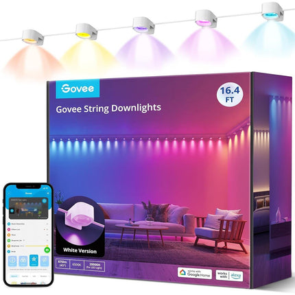 GOVEE Φωτισμός Τοίχου String Downlights RGBIC 5 m, 25 φώτα – H608A