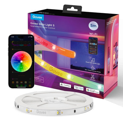 GOVEE Ταινία LED RGBICW 5 m, 24 W με Επίστρωση – Strip Light S H612A