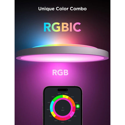 GOVEE Φωτιστικό Οροφής 30 cm, RGBWW + RGBIC, 2400 lm – H80A1C01