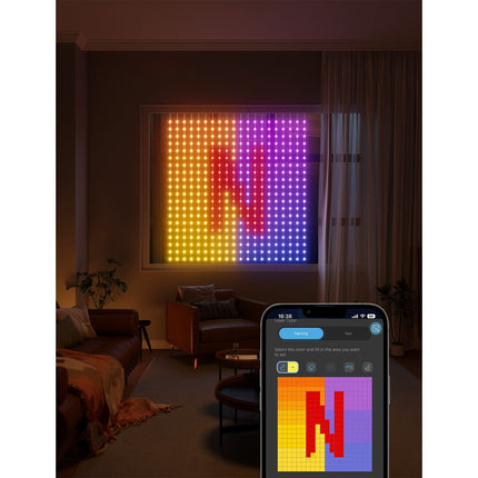 GOVEE Κουρτίνα LED RGBIC 1,5 × 1,5 m με 400 LED – Netflix Edition