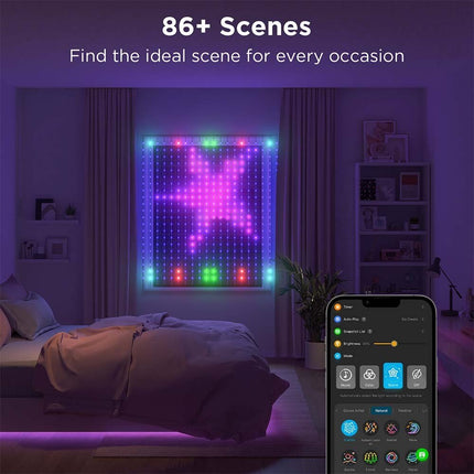 GOVEE Κουρτίνα LED RGBIC 1,5 × 1,5 m με 400 LED – Netflix Edition