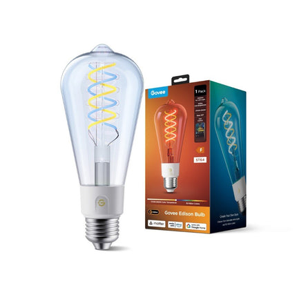 GOVEE Λάμπα Edison ST64 E27 RGBWW 5 W, 500 lm, Matter R14C0CC1
