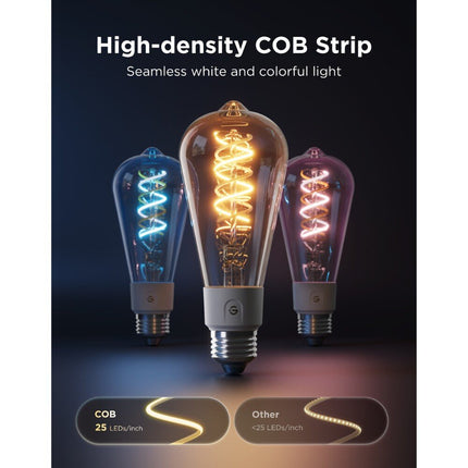 GOVEE Λάμπα Edison ST64 E27 RGBWW 5 W, 500 lm, Matter R14C0CC1