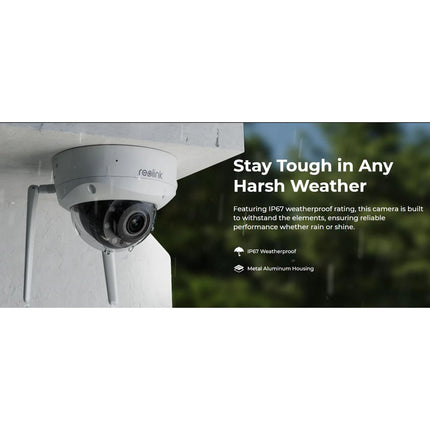 REOLINK Κάμερα Dome Wi-Fi 4K με Οπτικό Zoom 5× – RLC-843WA / W437