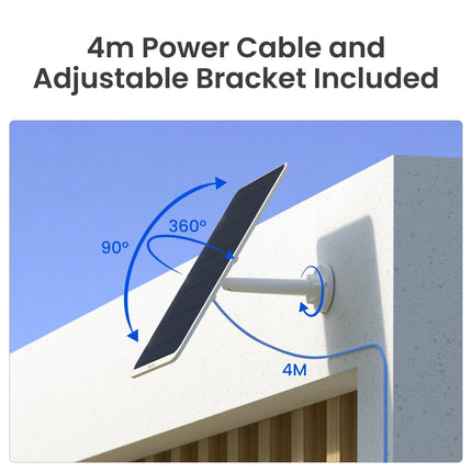 REOLINK Ηλιακό Πάνελ 12 W USB-C με Καλώδιο 4 m – Solar Panel 3 – Λευκό