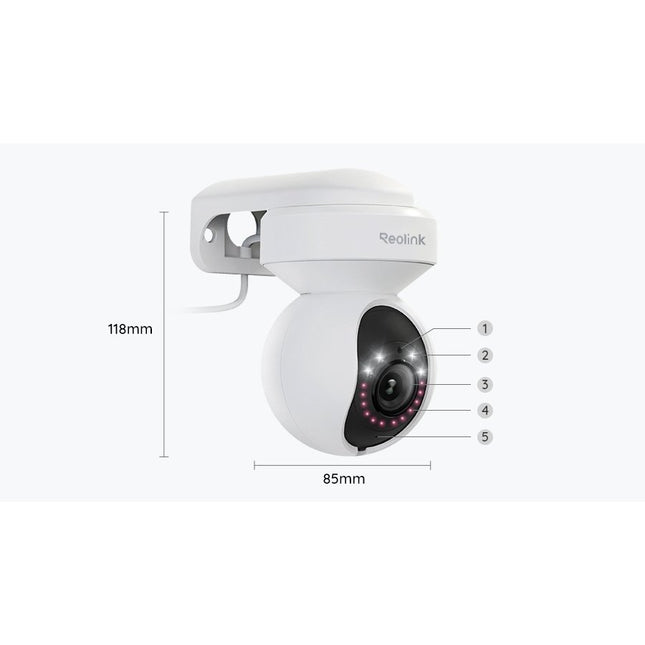 REOLINK Κάμερα Εξωτερικού Χώρου Wi-Fi 5 MP με Οπτικό Zoom 3× – E1 Outdoor E540