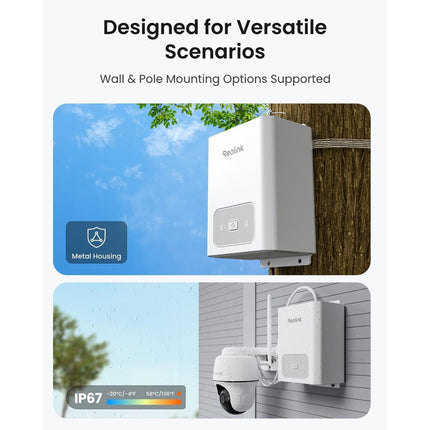 REOLINK Εξωτερική Μπαταρία 12.800 mAh / 92 Wh με USB-C – RLA-BP1 – Λευκή