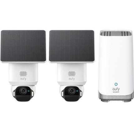 Anker Eufy – Σετ 2 Περιστρεφόμενων Καμερών 4K με Ηλιακά Πάνελ και HomeBase 3 – SoloCam E42