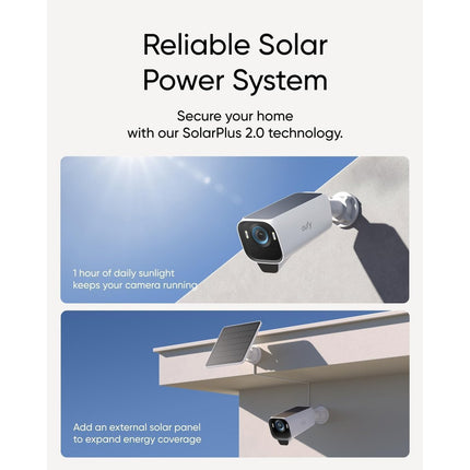 Anker Eufy – Σετ 2 Καμερών 4K με Ηλιακή Φόρτιση και HomeBase 3 – eufyCam S3 Pro