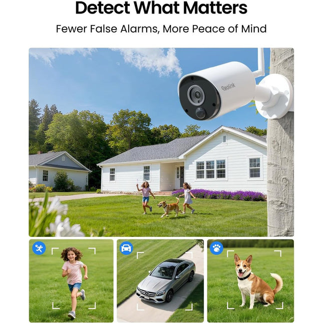 REOLINK Κάμερα Wi-Fi Μπαταρίας 5 MP με Ηλιακό Πάνελ 6 W – Argus Eco B320 – Λευκή